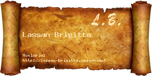 Lassan Brigitta névjegykártya