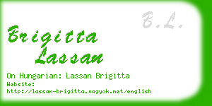 brigitta lassan business card